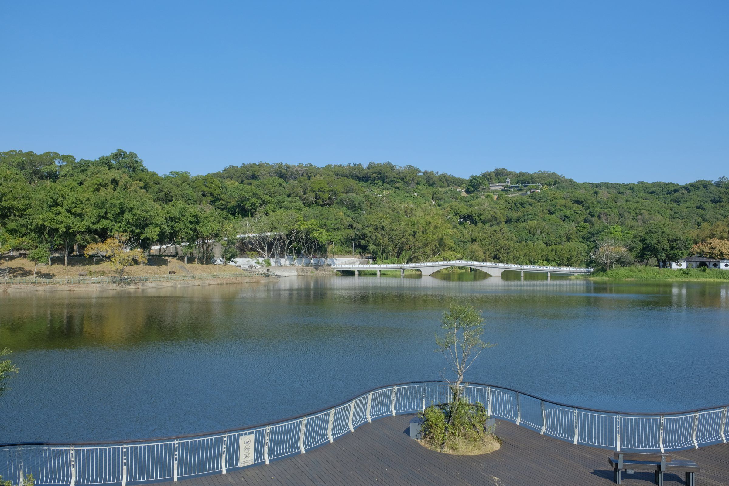 青草湖環湖步道與湖景